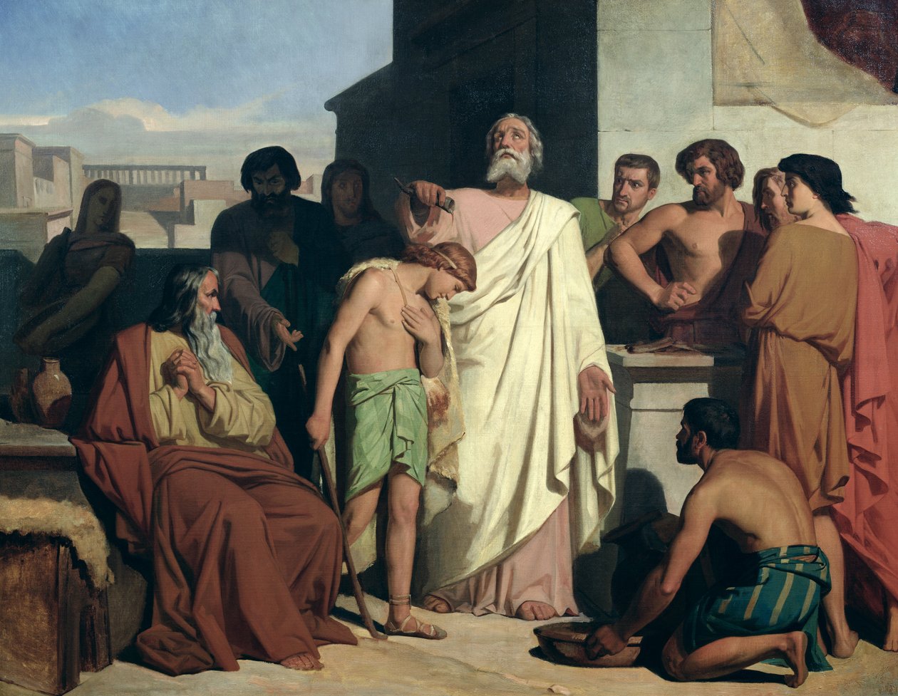 Davids smörjelse av Samuel, 1842 av Félix Joseph Barrias
