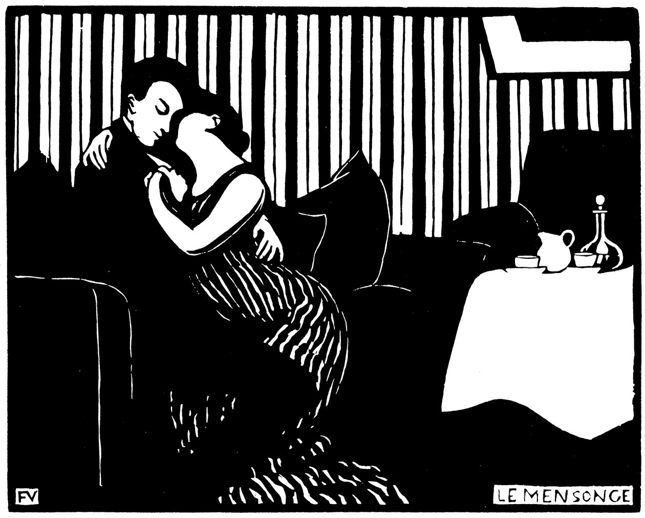 Le mensonge Intimités I av Félix Valloton