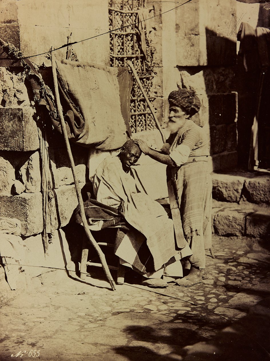 Album Damas et Baalbek : Syrian Barber av Félix Bonfils