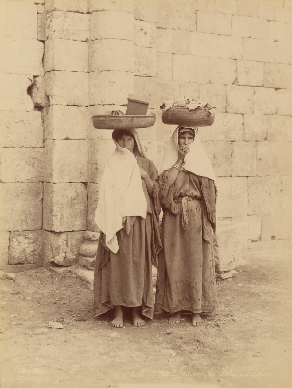 Kvinnor i Siloé, Palestina av Félix Bonfils