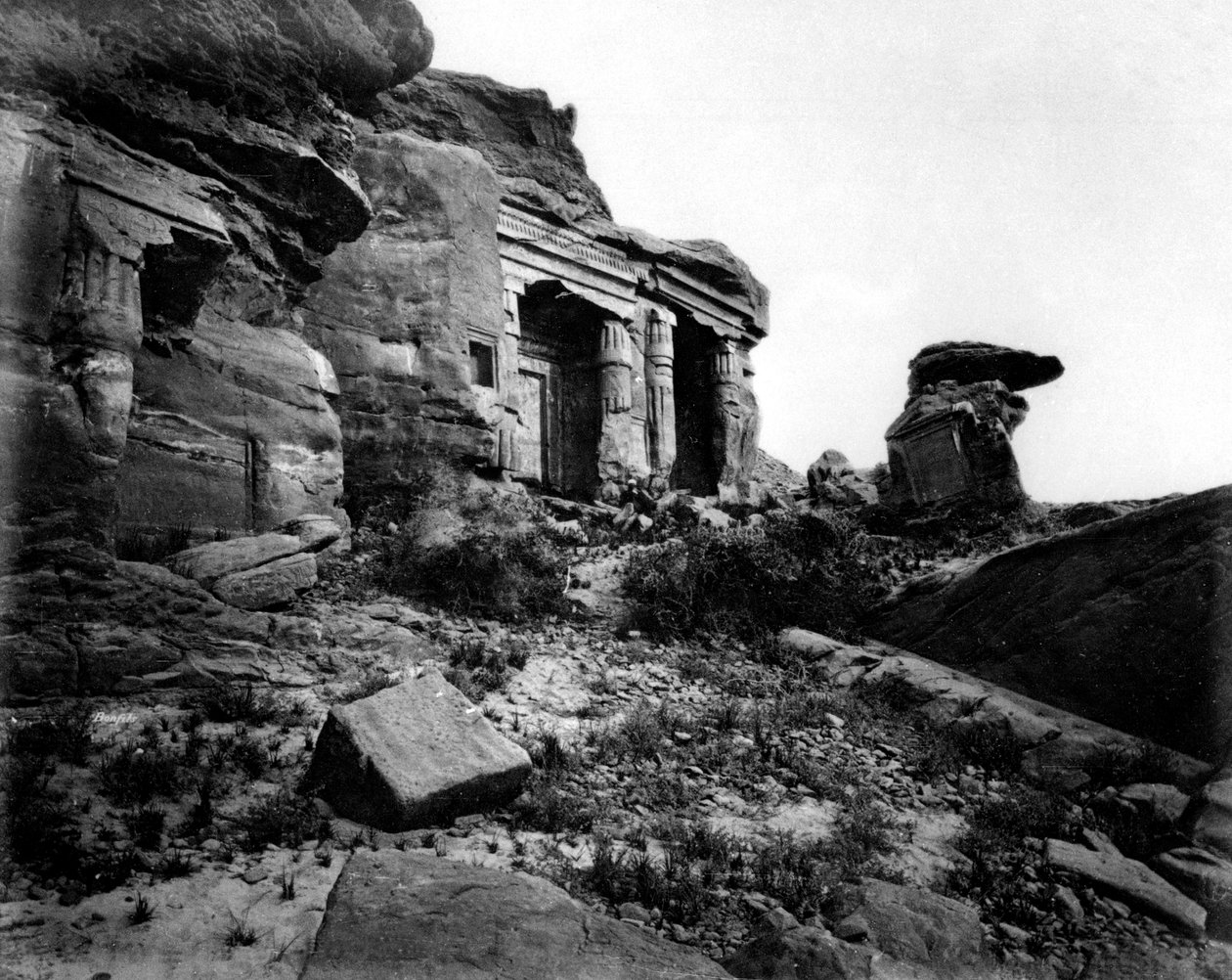 Gebel Silsileh, Egypten, 1878 av Félix Bonfils