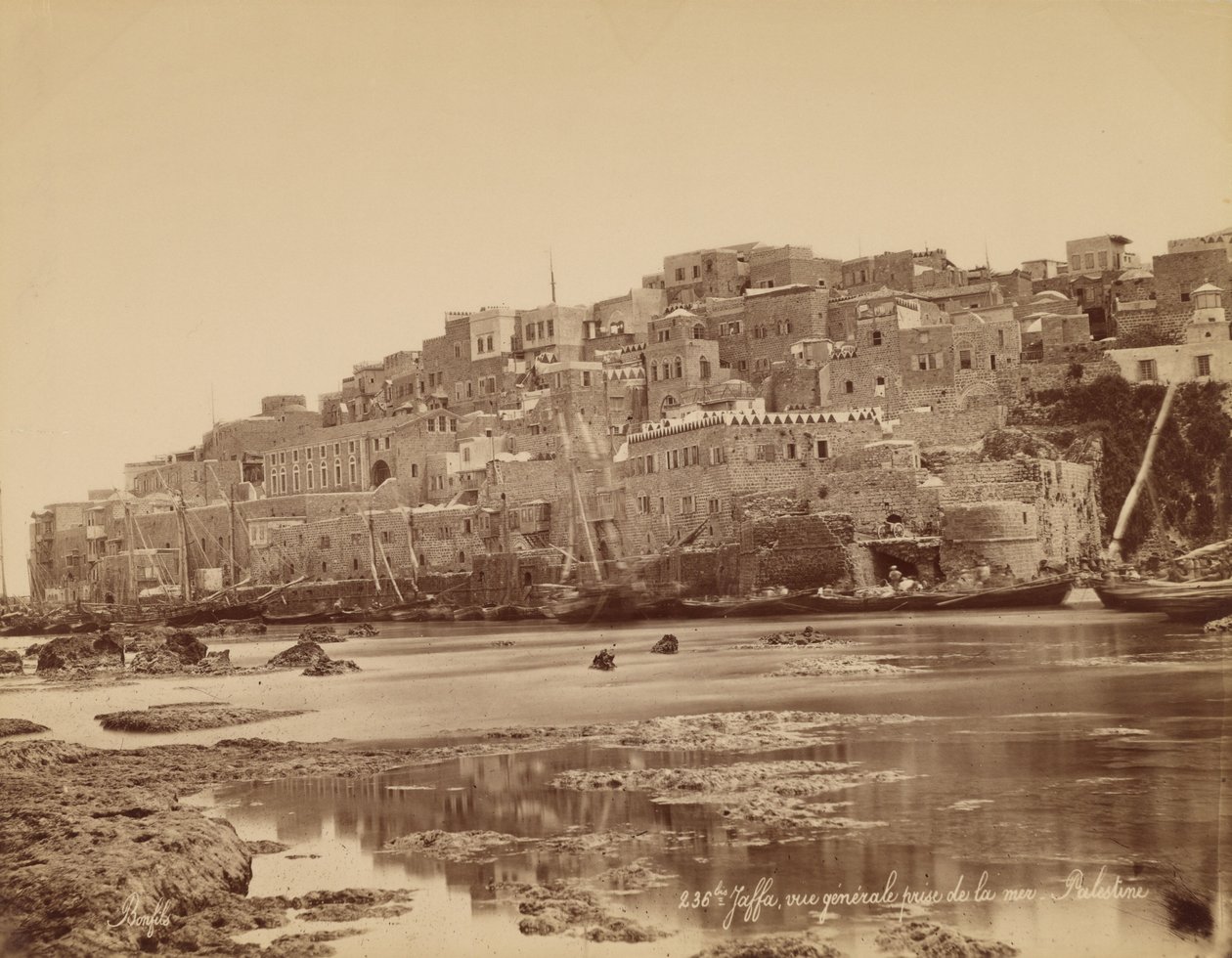 Jaffa, Allmän vy från havet - Palestina av Félix Bonfils