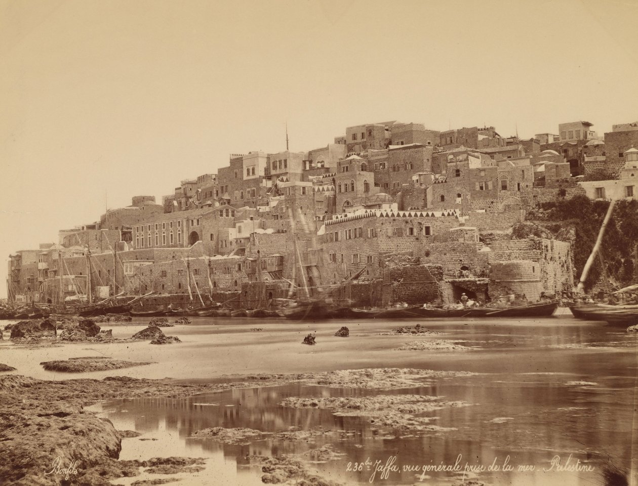 Jaffa, allmän vy från havet - Palestina av Félix Bonfils