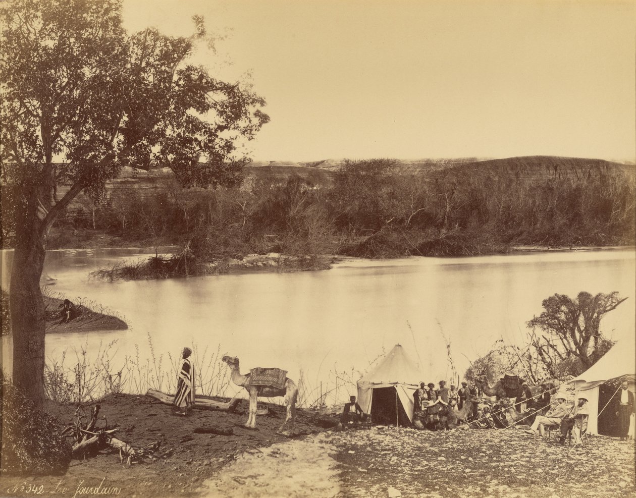 Le Jourdain [Jordanfloden] av Félix Bonfils