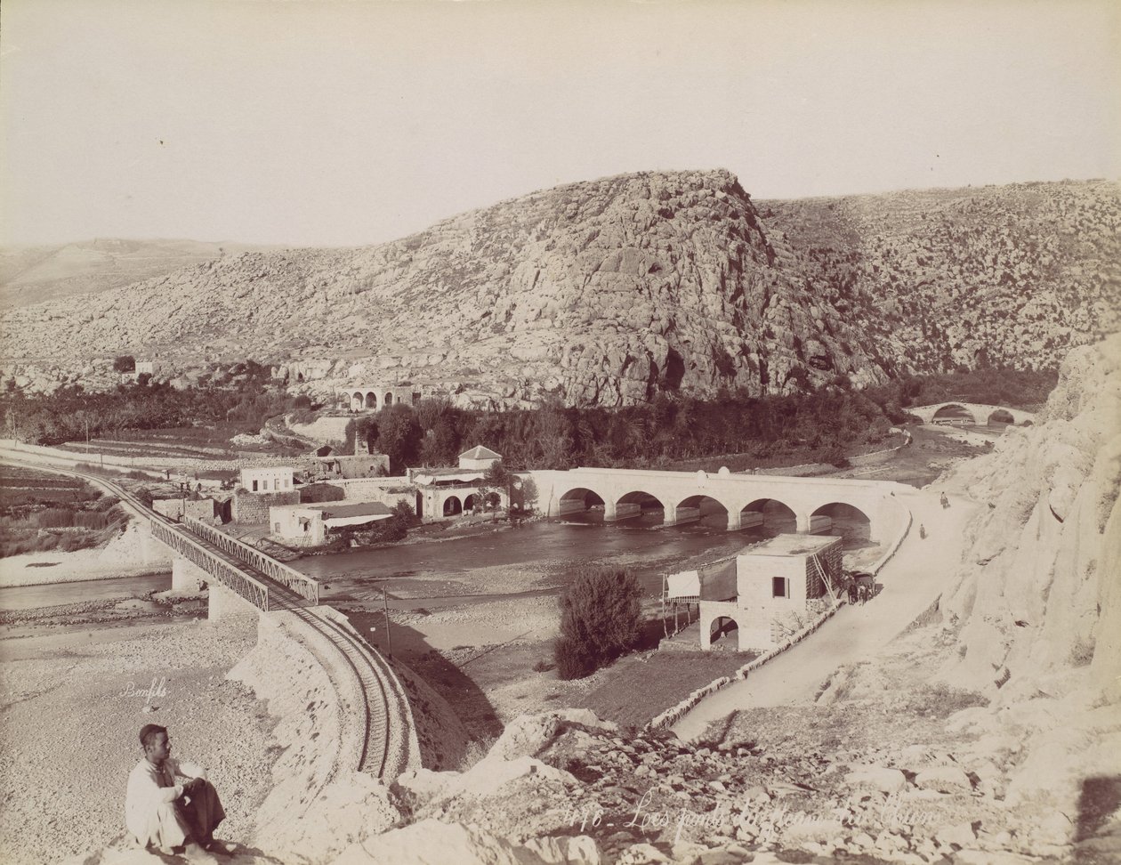 The Bridges of the Flower [River] of the Dog, ca. 1880. av Félix Bonfils