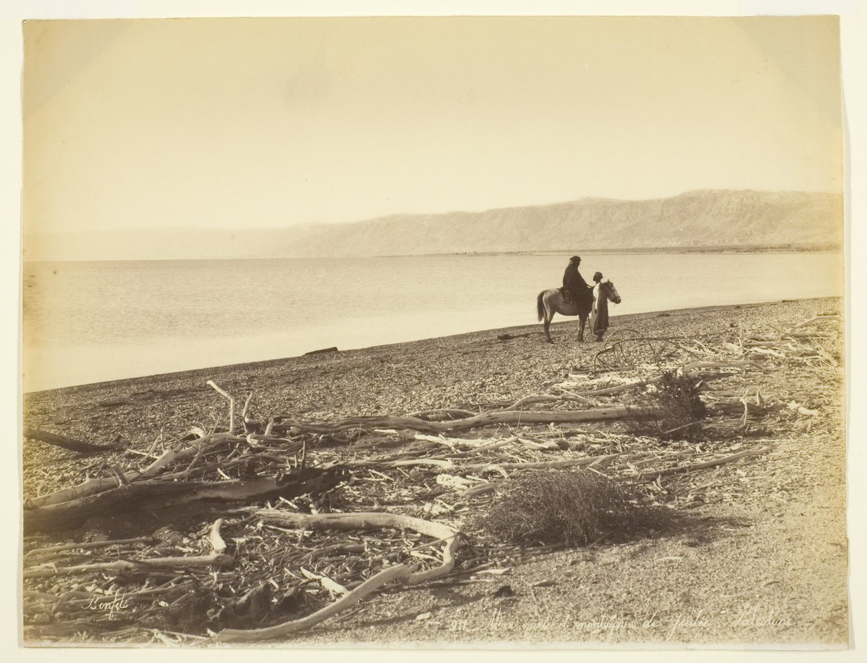 Döda havet och Judeiska bergen. Palestina (Döda havet och Judeens berg, Palestina) av Félix Bonfils