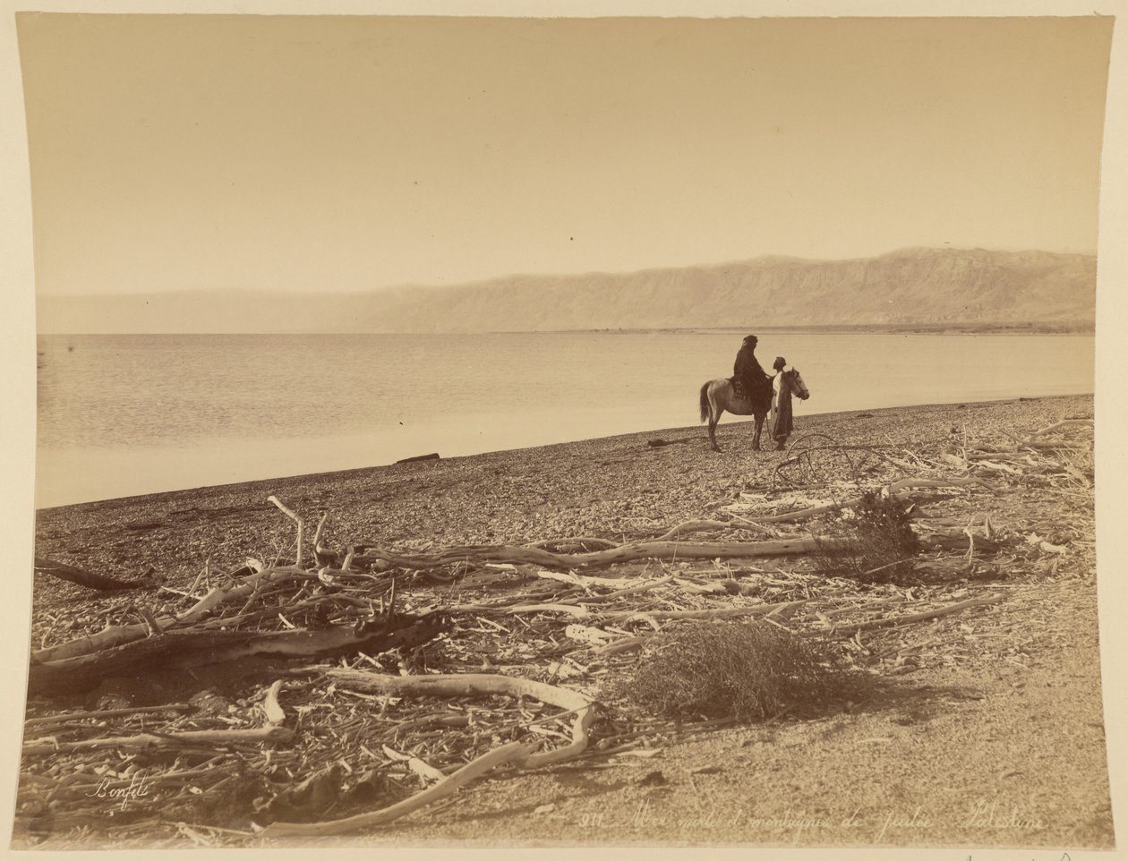 Döda havet och Judéens berg, Palestina av Félix Bonfils