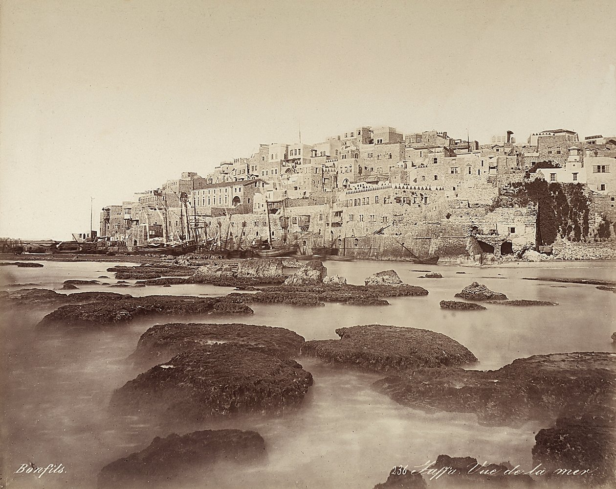 Panoramautsikt över Jaffa, Israel av Félix Bonfils