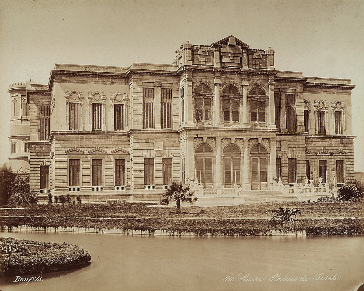 Giseh-palatset i Kairo, Egypten av Félix Bonfils