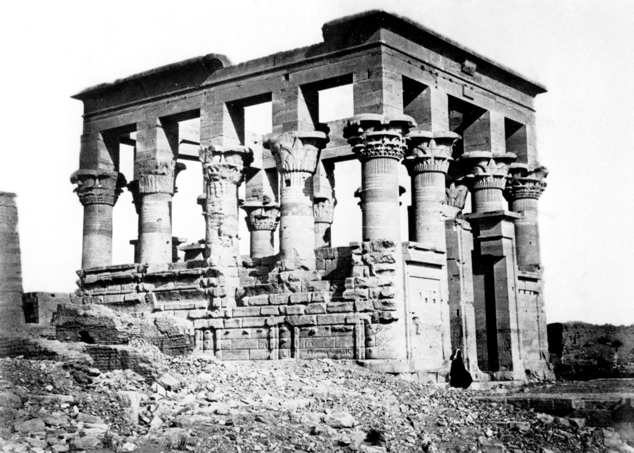 Trajans kiosk i Philae, Nubia, Egypten, 1878 av Félix Bonfils