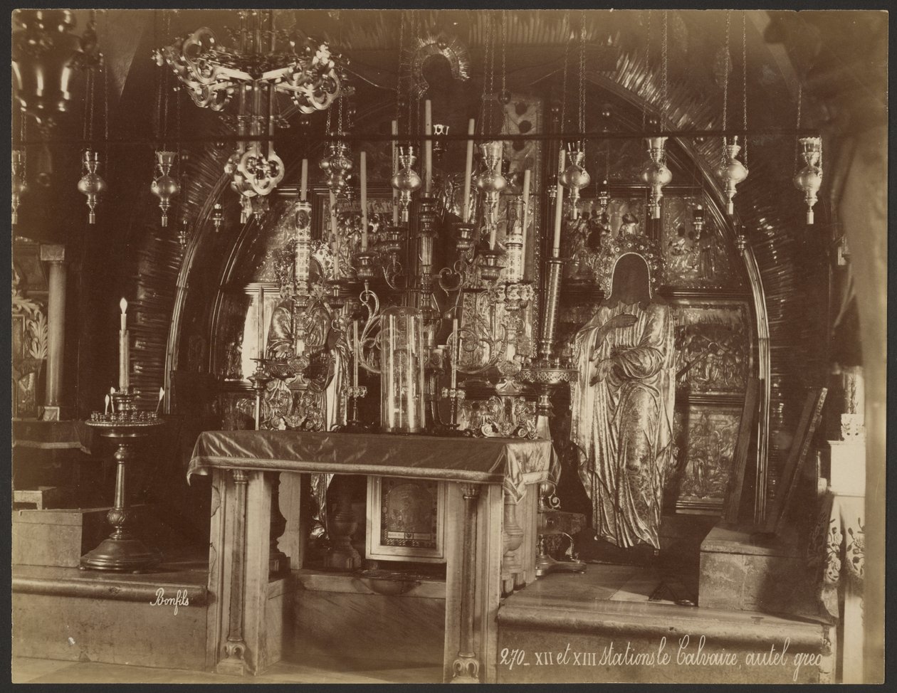 XII och XIII stationerna, Golgata, Grekiskt altare av Félix Bonfils
