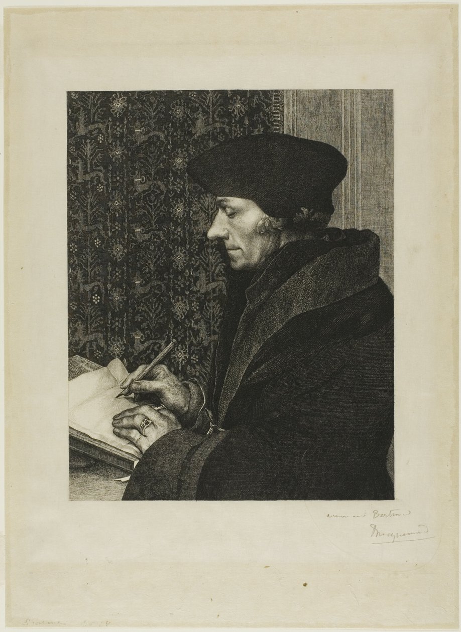 Erasmus av Félix Henri Bracquemond