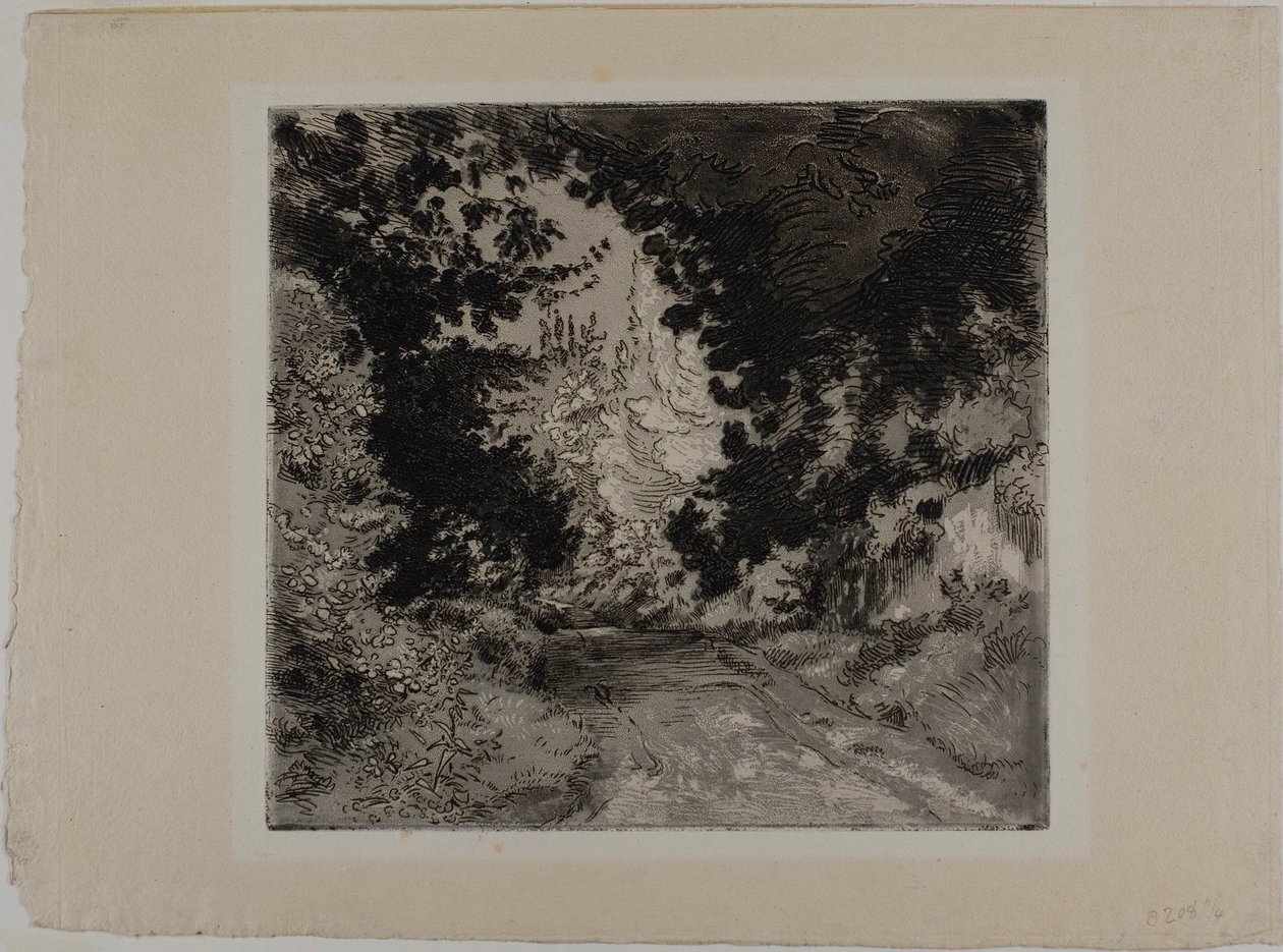 Chemin de Coutures, i Sèvres av Félix Henri Bracquemond