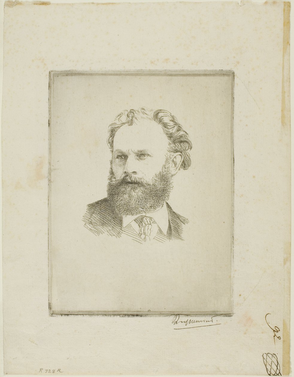 Porträtt av Edouard Manet av Félix Henri Bracquemond