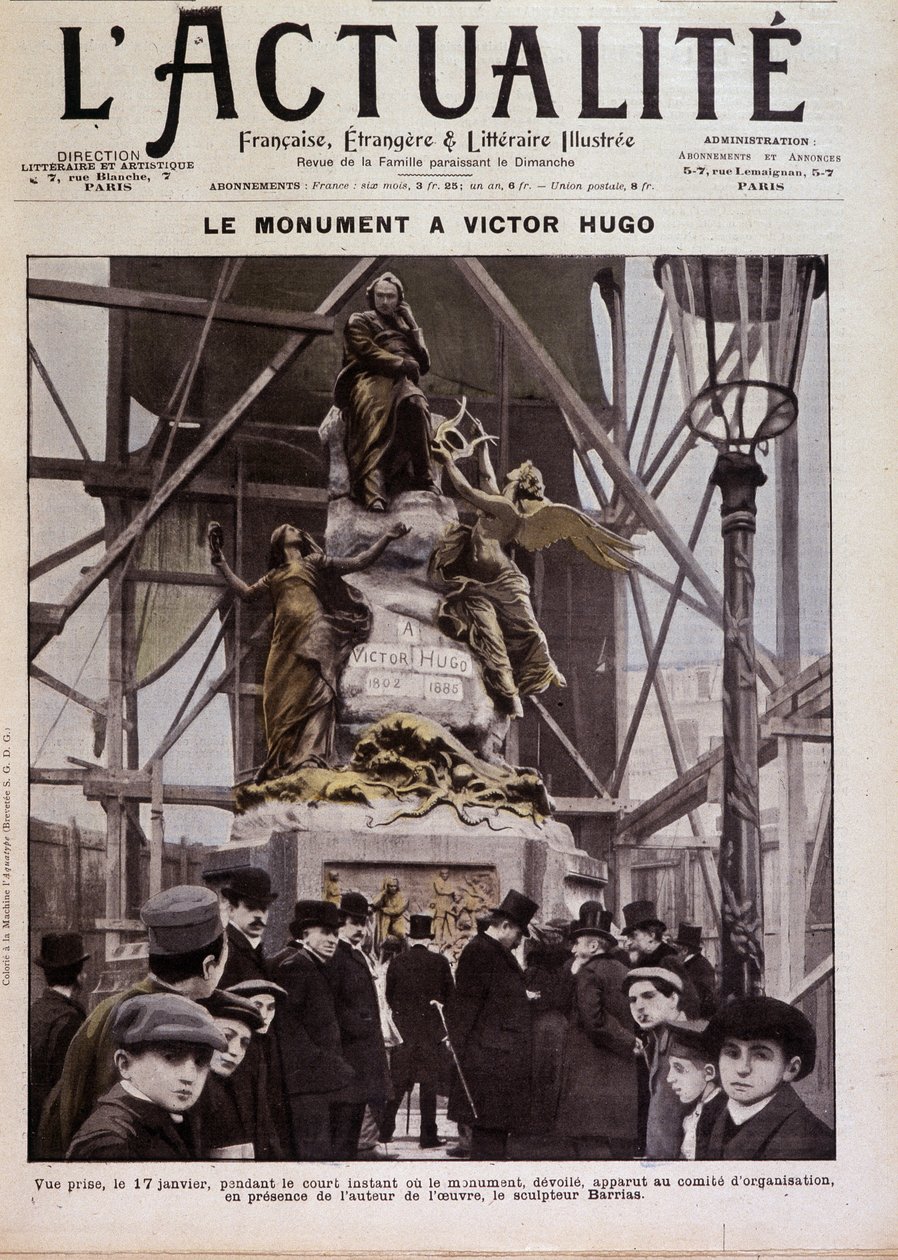 Invigning av monumentet till Victor Hugo av Barrias, Paris, 17 januari av Félix Joseph Barrias