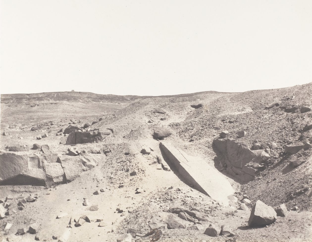 Aswan Syene, Granitbrott - Old Extraction System, 1851-52, tryckt 1853-54. av Félix Teynard