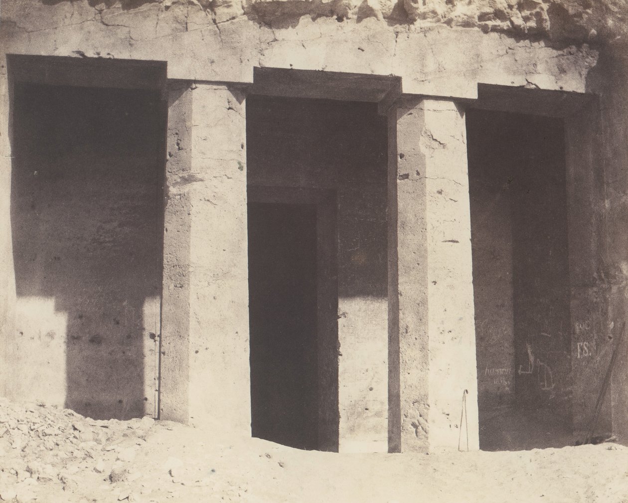 Béni-Haçan, Hypogean Architecture - Tomb of Amonei, 1851-52, tryckt 1853-54. av Félix Teynard