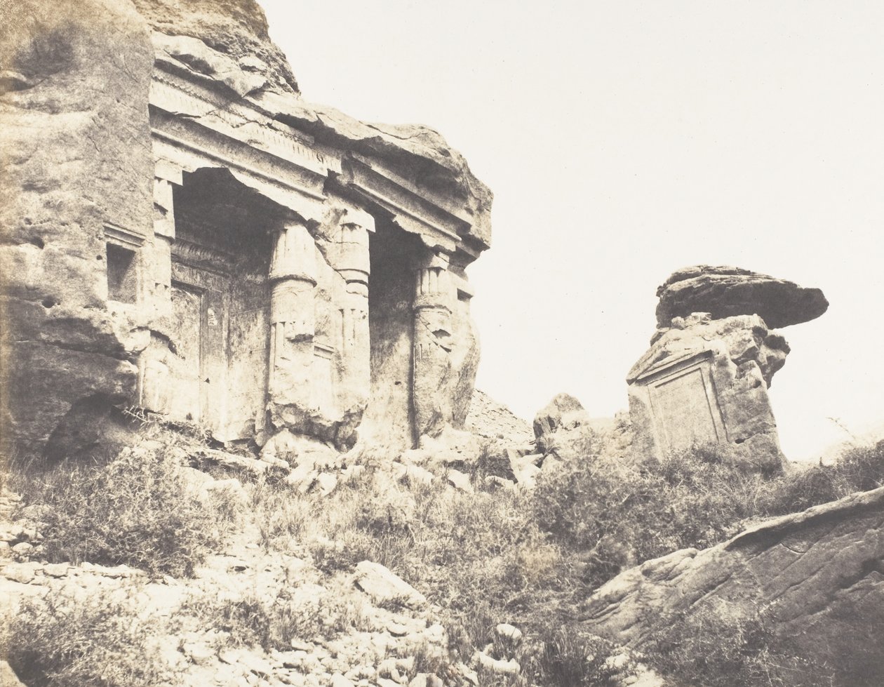 Djebel Selséléh Silsilis, Steles Architecturales Carved In The C..., 1851-52, tryckt 1853-54. av Félix Teynard