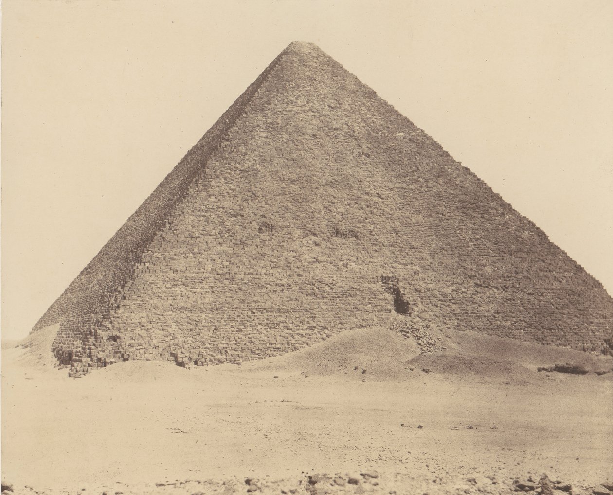 Djizeh Necropolis of Memphis, Pyramid of Cheops Great Pyramid, 1851-52, tryckt 1853-54. av Félix Teynard