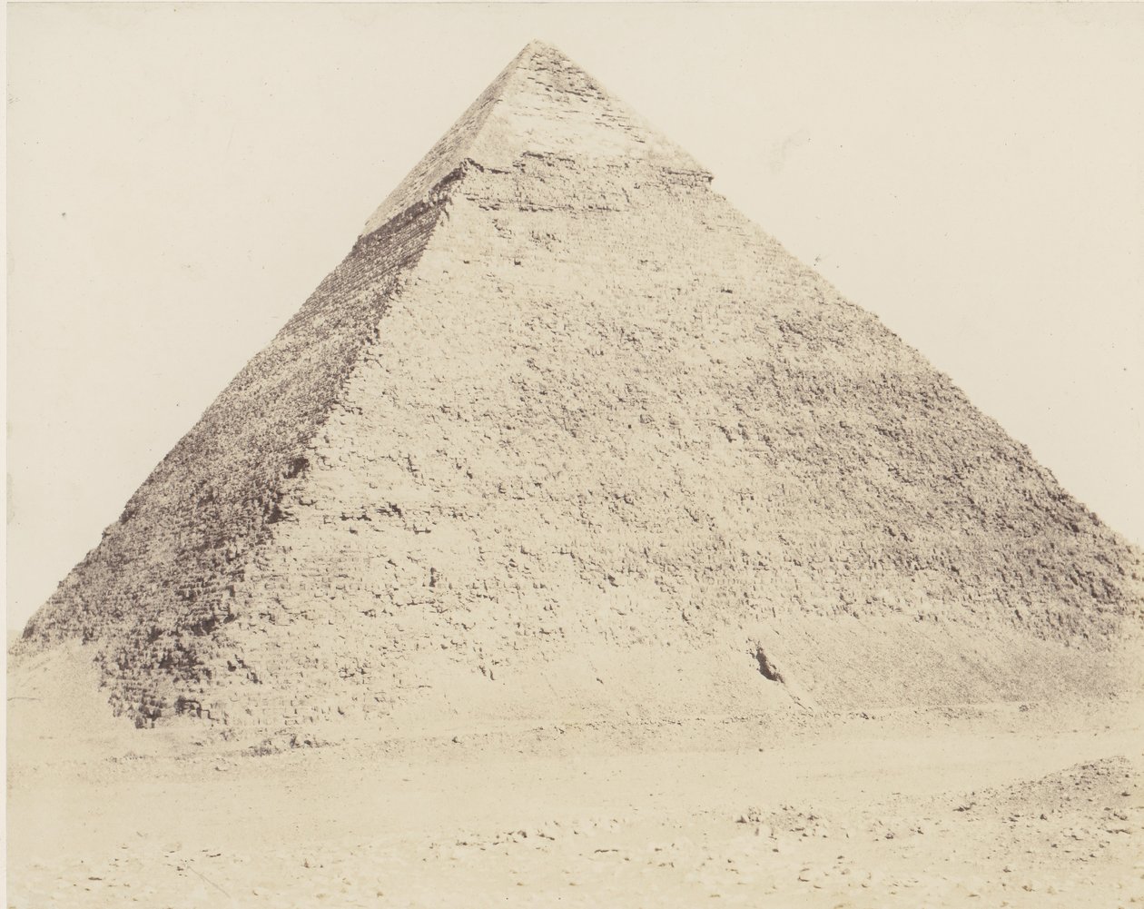 Djizeh Necropolis of Memphis, Pyramid of Chephren, 1851-52, tryckt 1853-54. av Félix Teynard