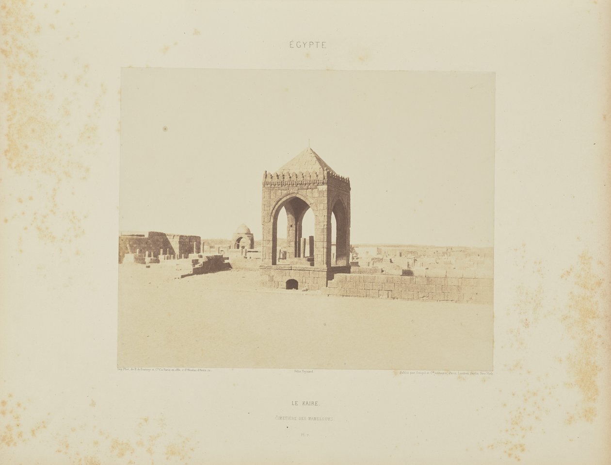 Kairo. Mamluk-kyrkogården av Félix Teynard