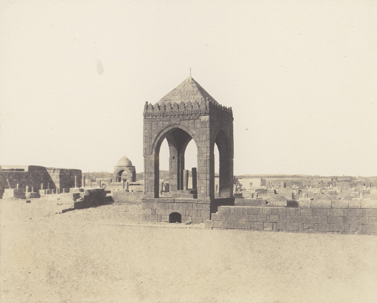 Kairo, Mamlukernas kyrkogård, 1851-52, tryckt 1853-54. av Félix Teynard