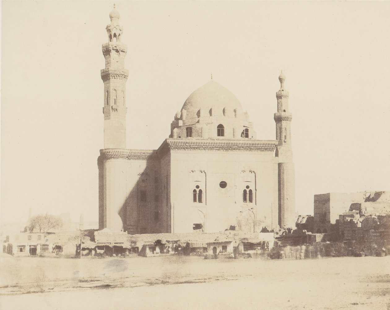 Le Kaire, moskén av Sultan Haçan le Tombeau, 1851-52, tryckt 1853-54. av Félix Teynard