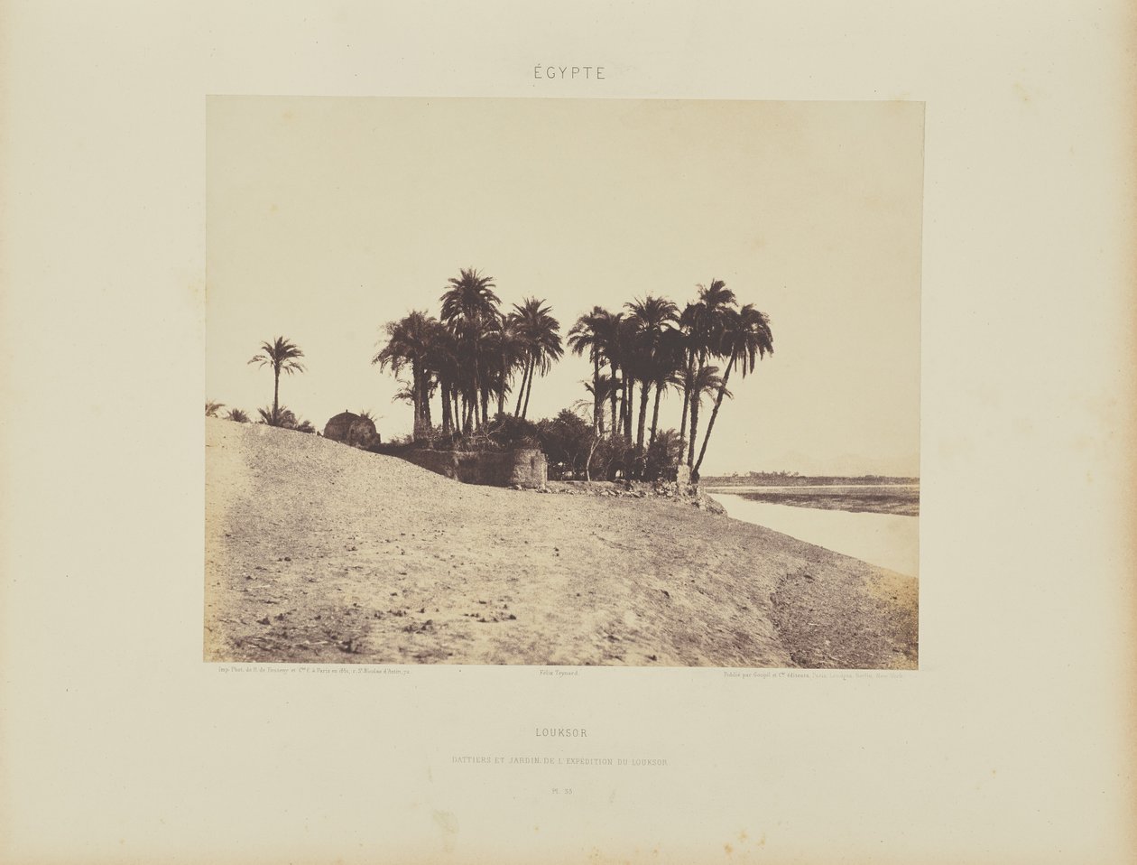 Luxor. Dadelpalmer och Luxor Expedition Garden av Félix Teynard