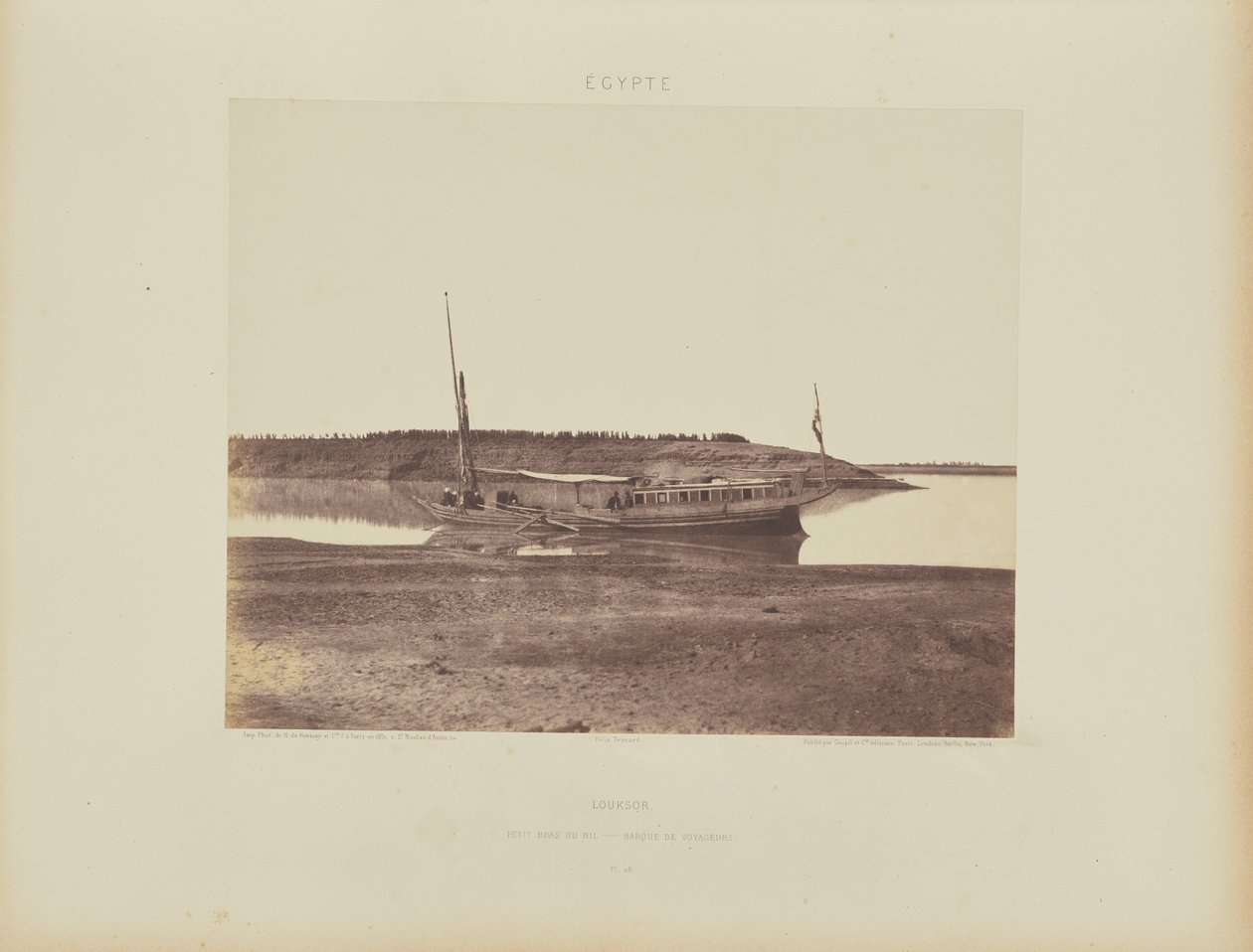 Louksor. Lilla armen av Nilen - Barque de Voyageurs av Félix Teynard