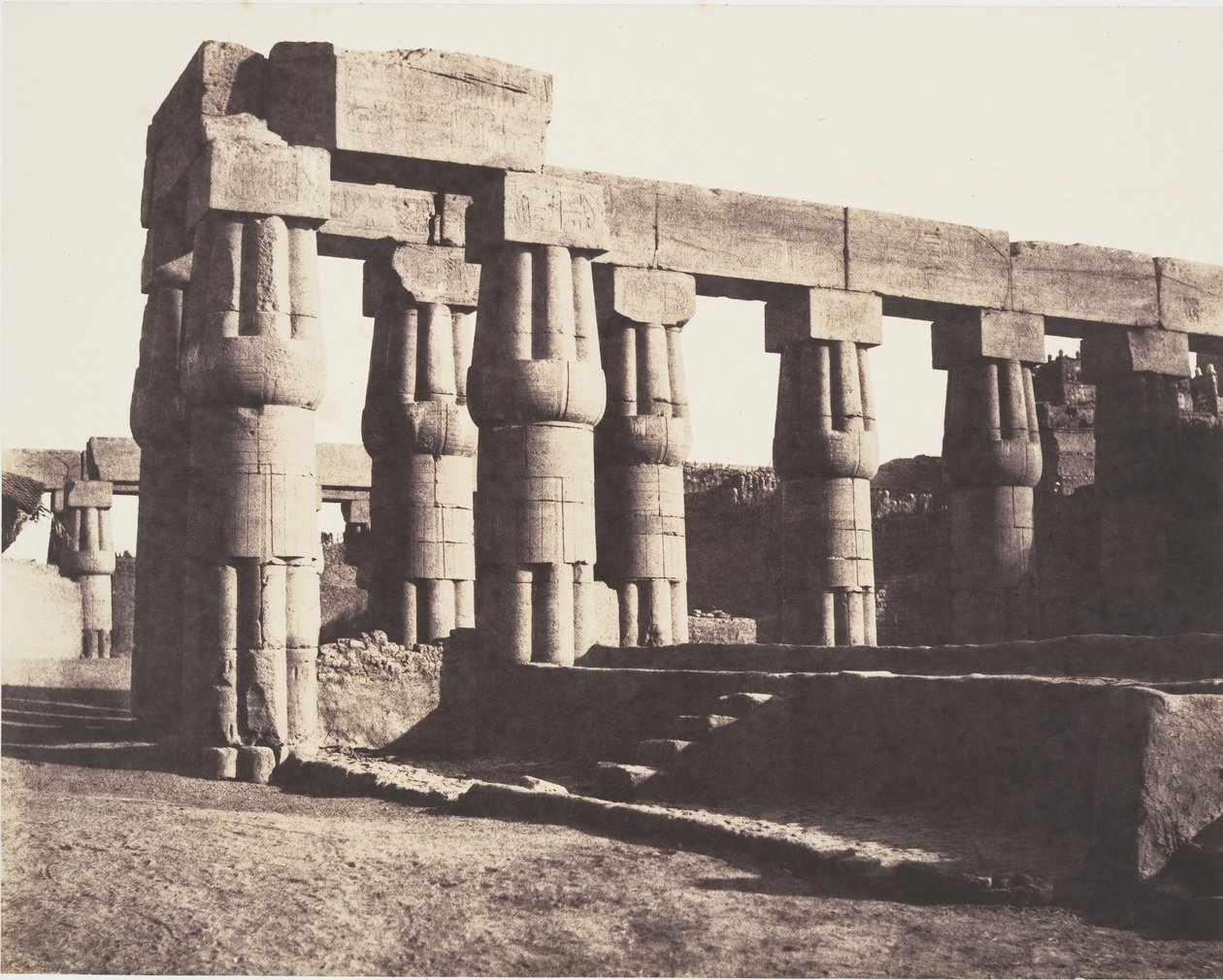 Louksor Thebe, senare konstruktion - Gallerier - Paralleller, 1851-52. av Félix Teynard