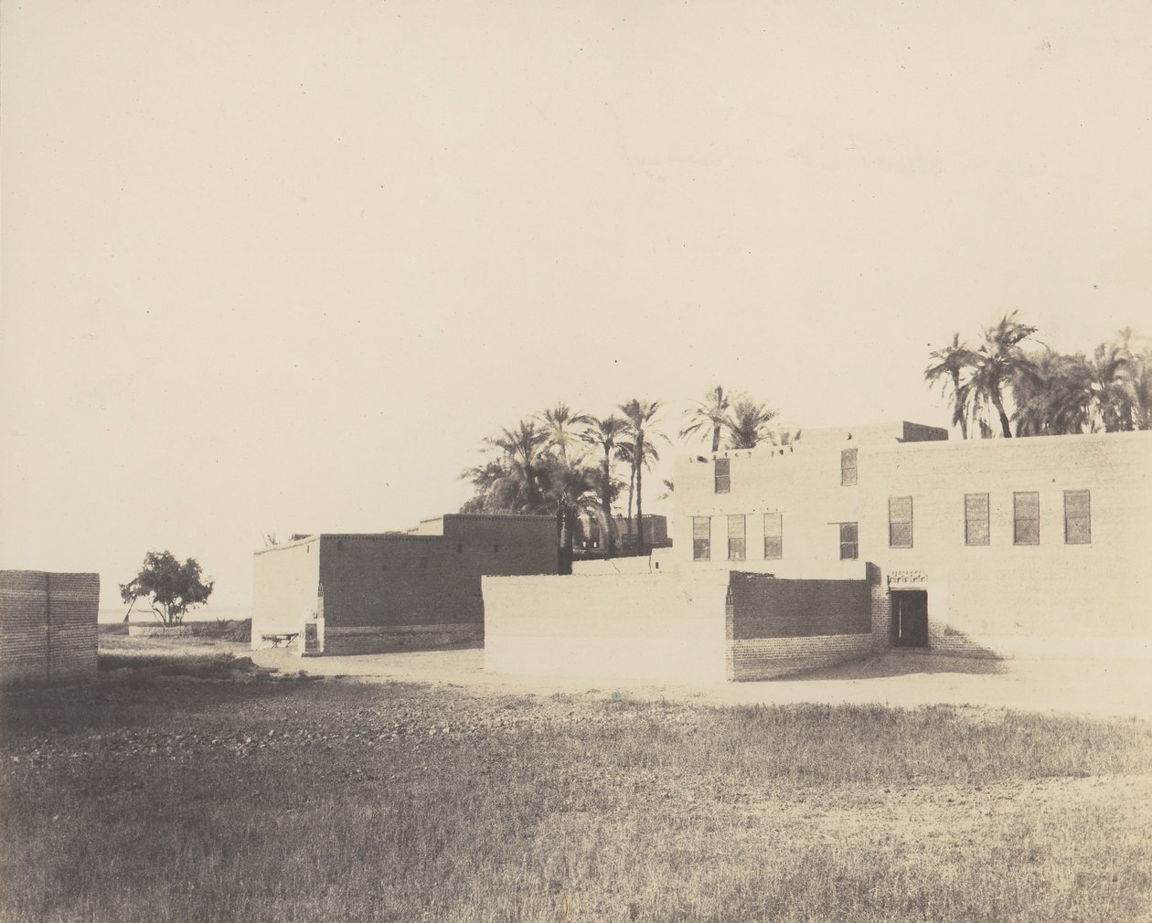 Syout, Arab Dwellings on the Edge of the Nile, 1851-52, tryckt 1853-54. av Félix Teynard
