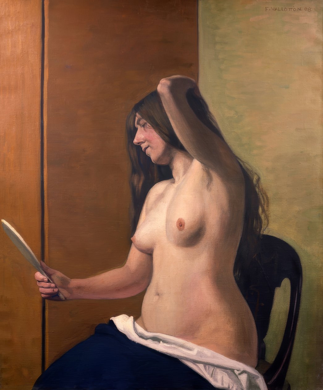 Naken med spegel av Félix Vallotton