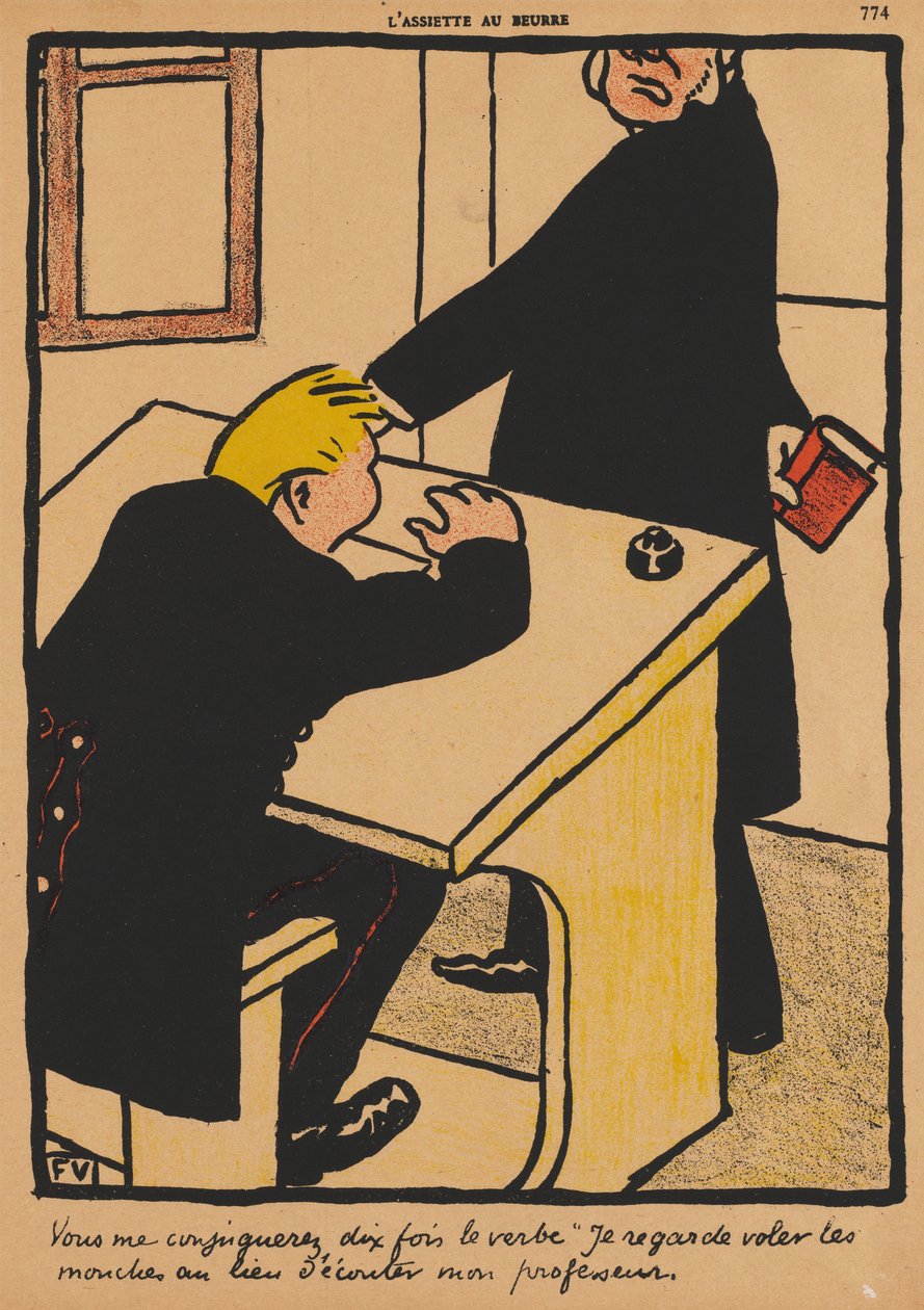 Brott och straff XVII, 774: Du ska konjugera av Félix Vallotton