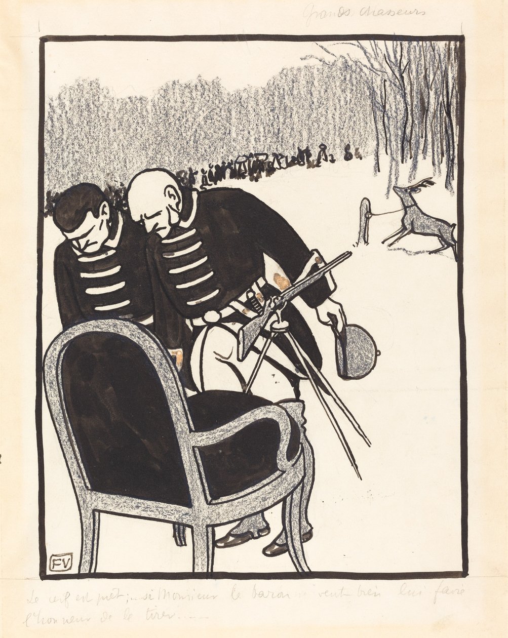 Great Hunters--The Stag är redo av Félix Vallotton