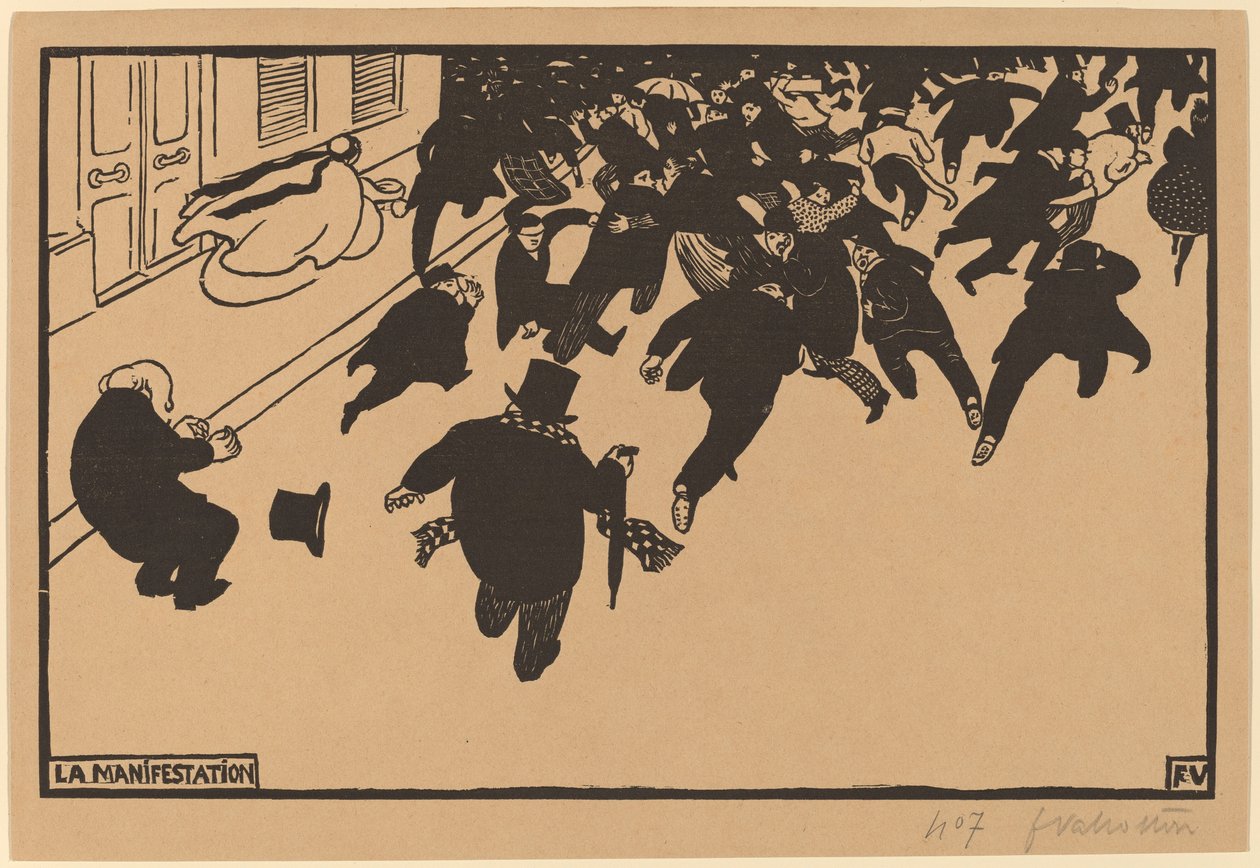 La Manifestation (Demonstrationen) av Félix Vallotton