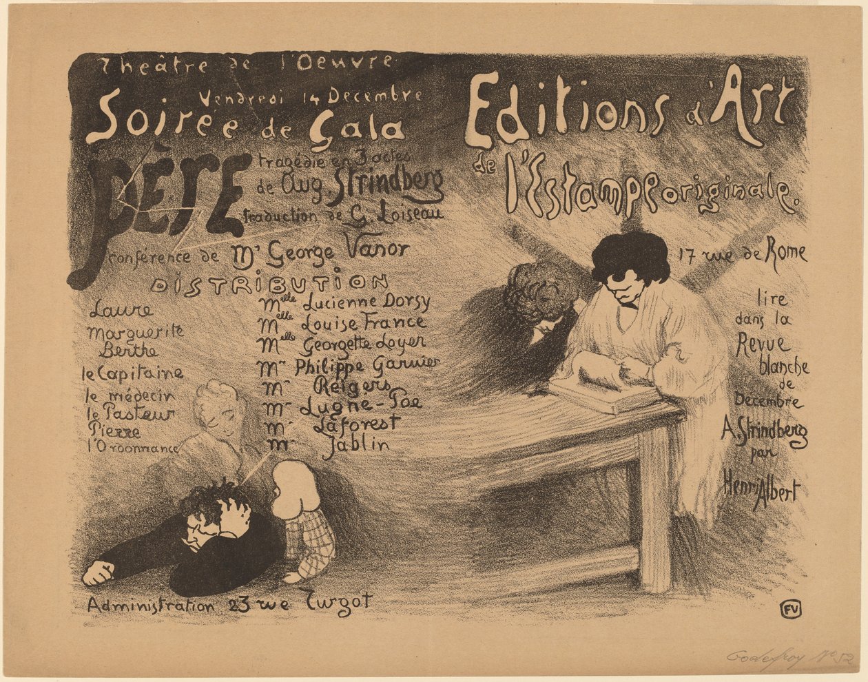 Far: tragedi i 3 akter av aug. Strindberg, 1894. av Félix Vallotton