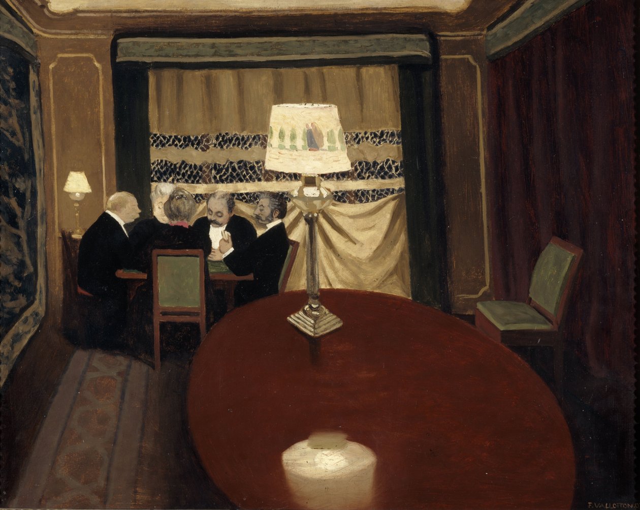Pokerspelet av Felix Edouard Vallotton
