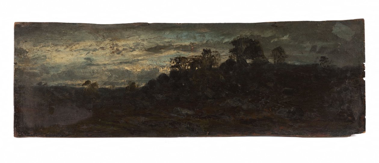 Barbizon, kväll, 1800-talets andra hälft (olja på trä) av Félix Ziem