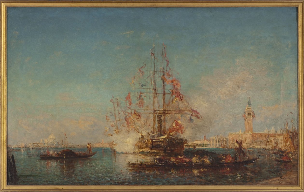 Kanonskott, mellan 1880 och 1885 (olja på duk) av Félix Ziem