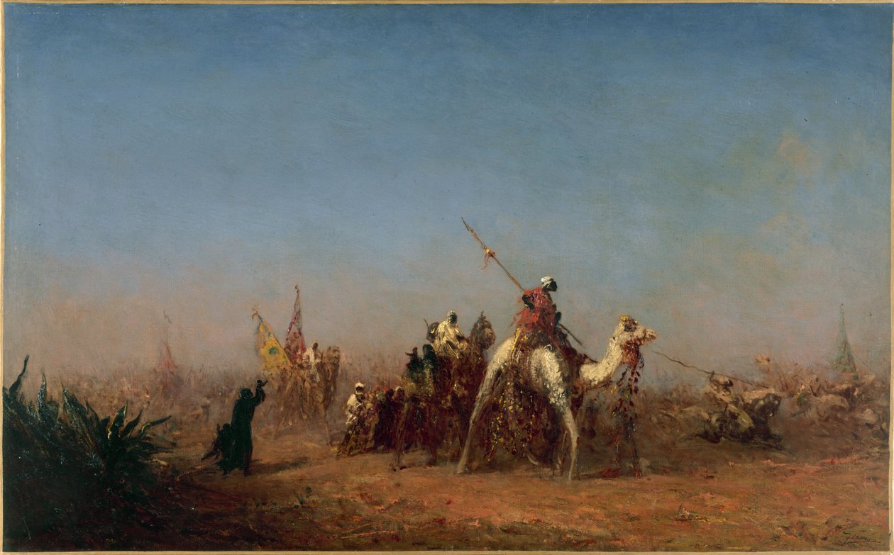 Karavan på väg till Mecka, mellan 1880 och 1885 (olja på duk) av Félix Ziem