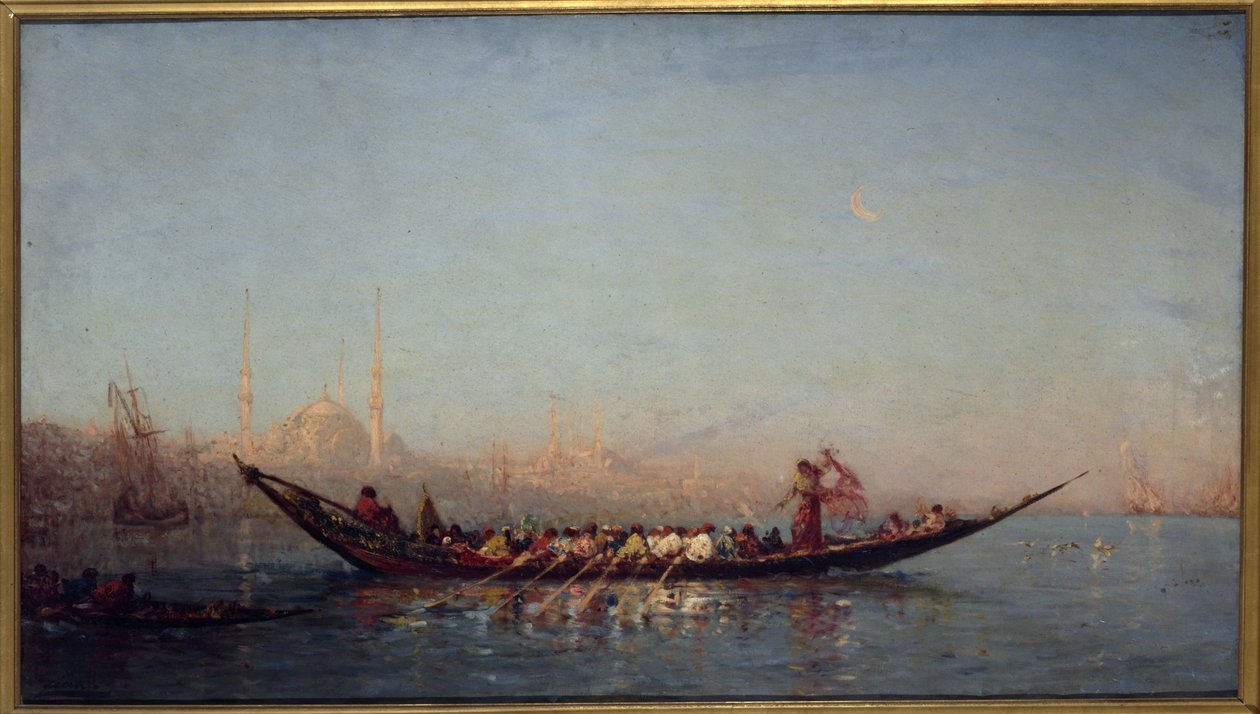 Konstantinopel, sultanens caïque, mellan 1880 och 1890 (olja på duk) av Félix Ziem