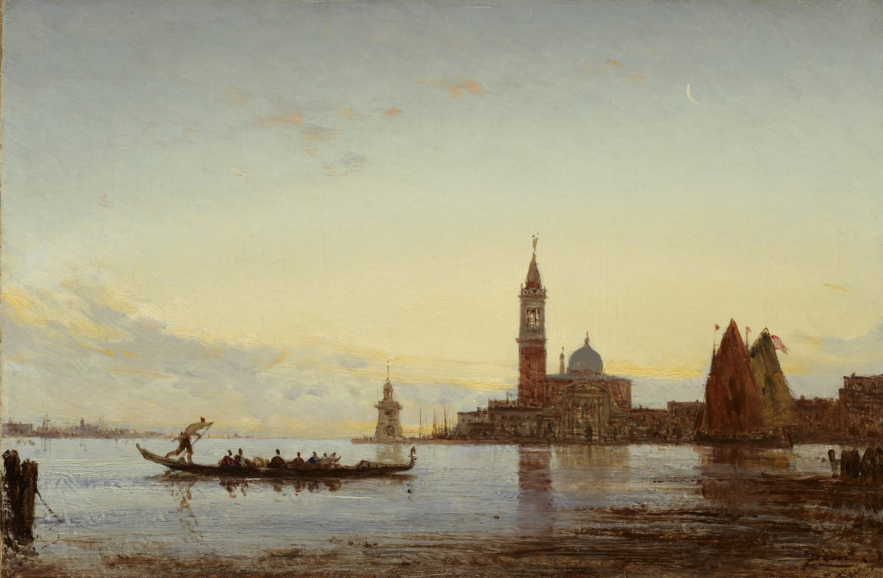 Canal Grande, Venedig av Félix Ziem