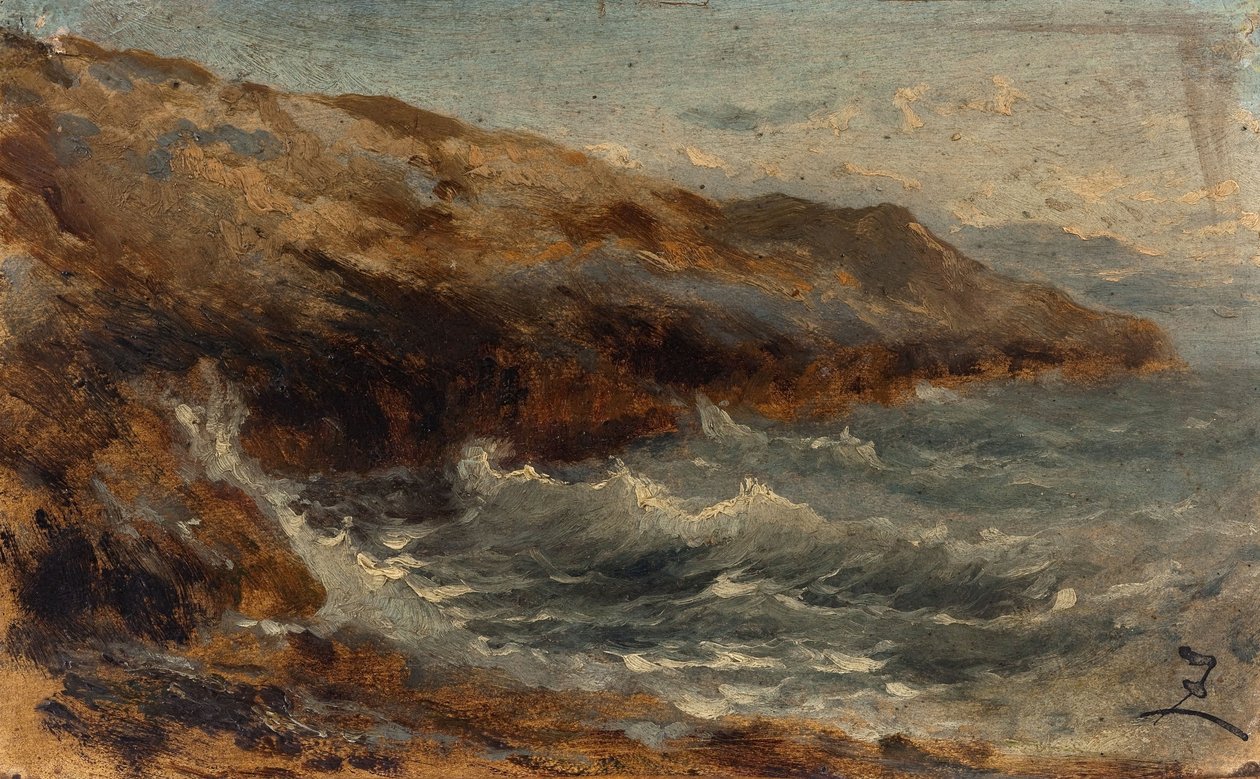 Vågen, mellan 1850 och 1860 (olja på papper på duk) av Félix Ziem