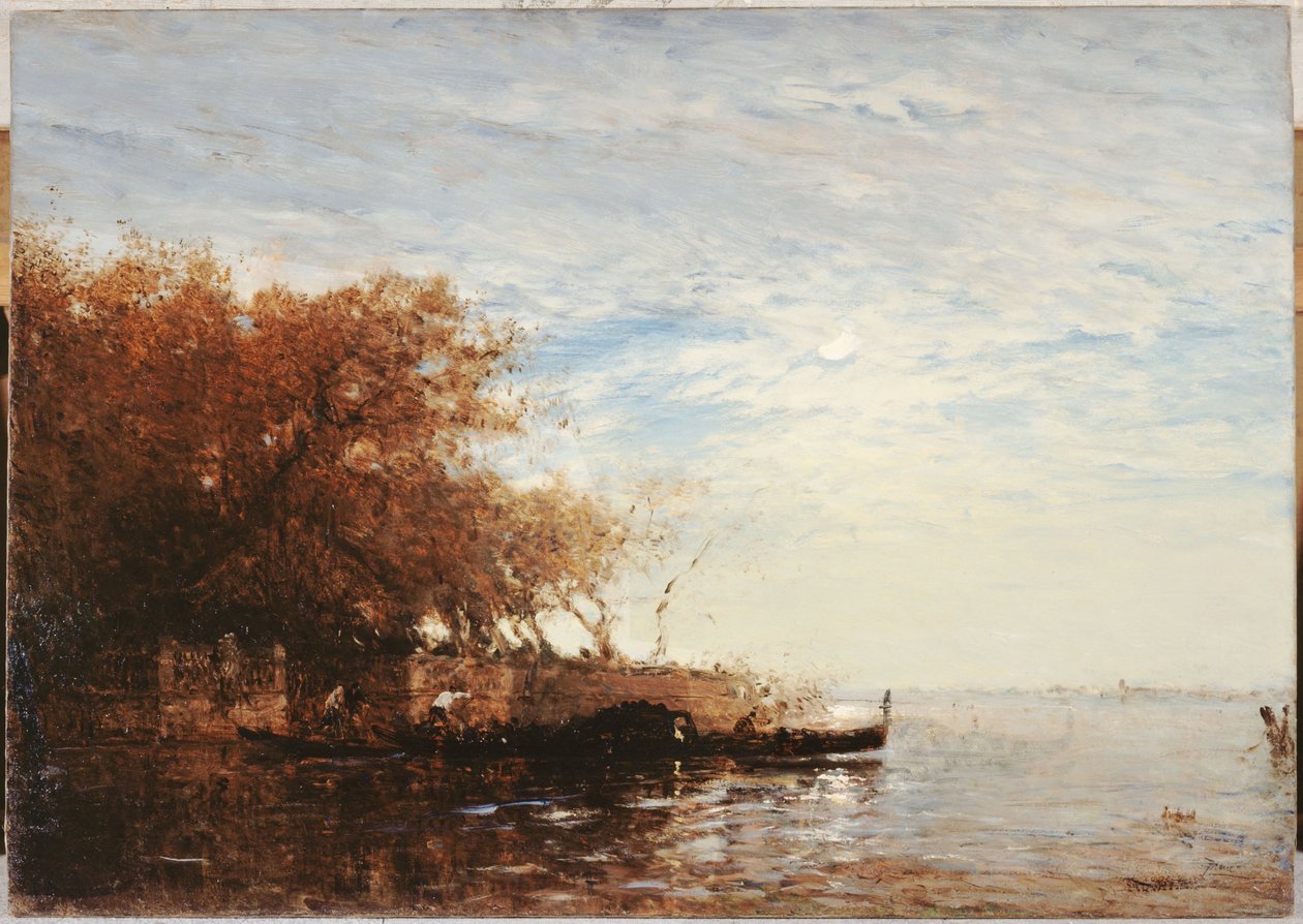 Venedig, Franska trädgården i månskenet, mellan 1880 och 1890 (olja på duk) av Félix Ziem