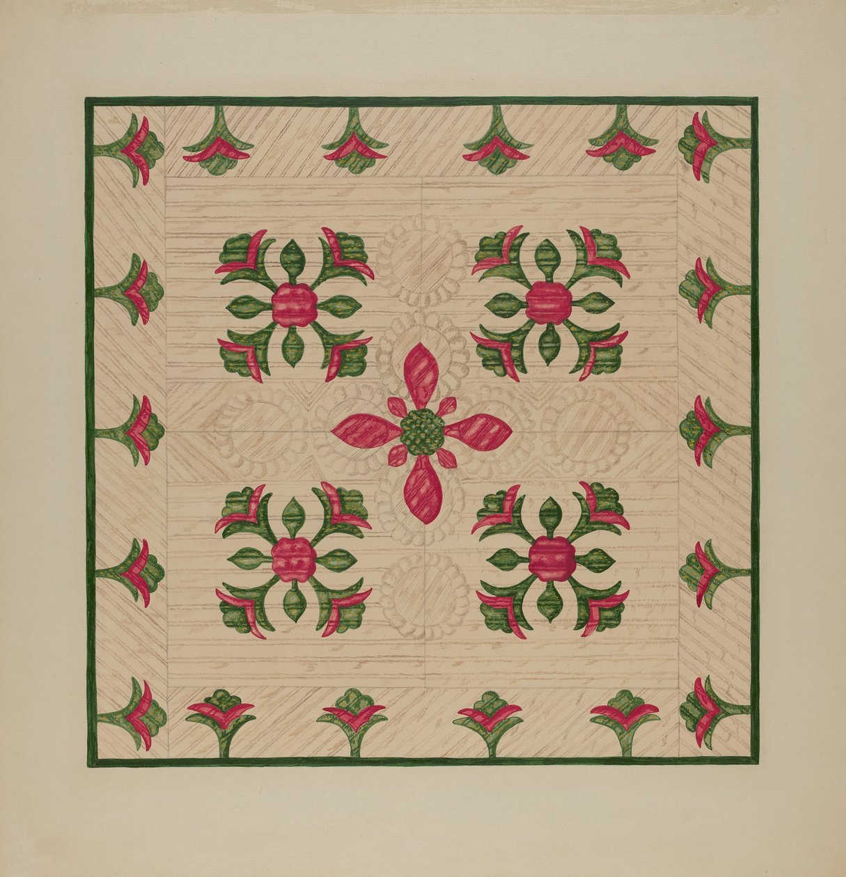 Quilt lampett av Florence Hastings