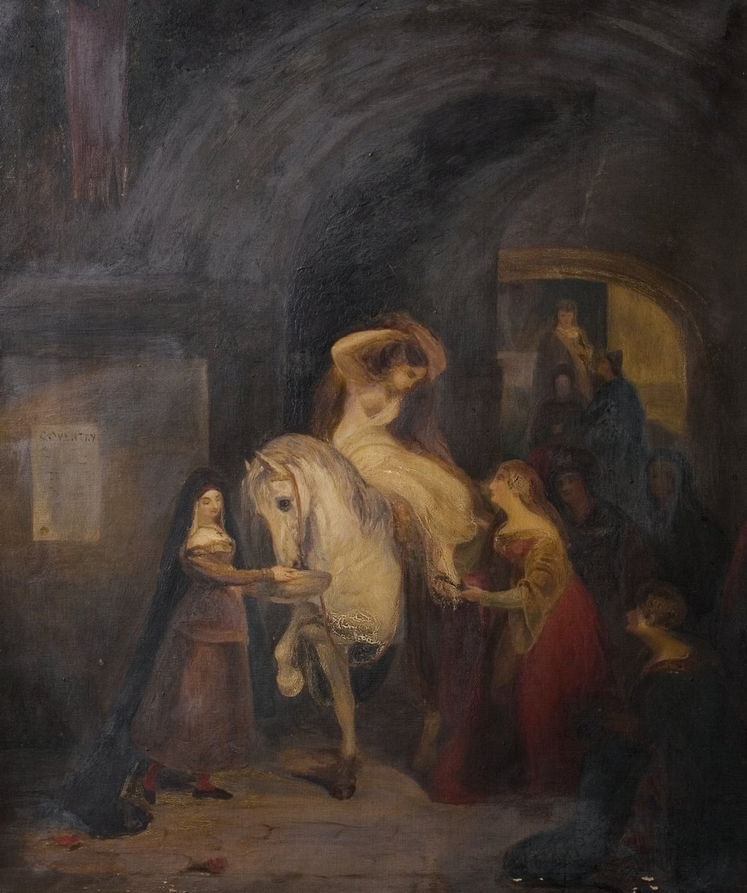 Lady Godiva (efter G. Jones), tidigt 1900-tal (olja på duk) av Florence Weston