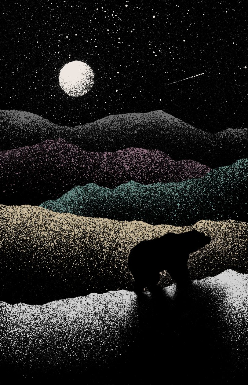 vandrande björn, 2019 (digitalt) av Florent Bodart