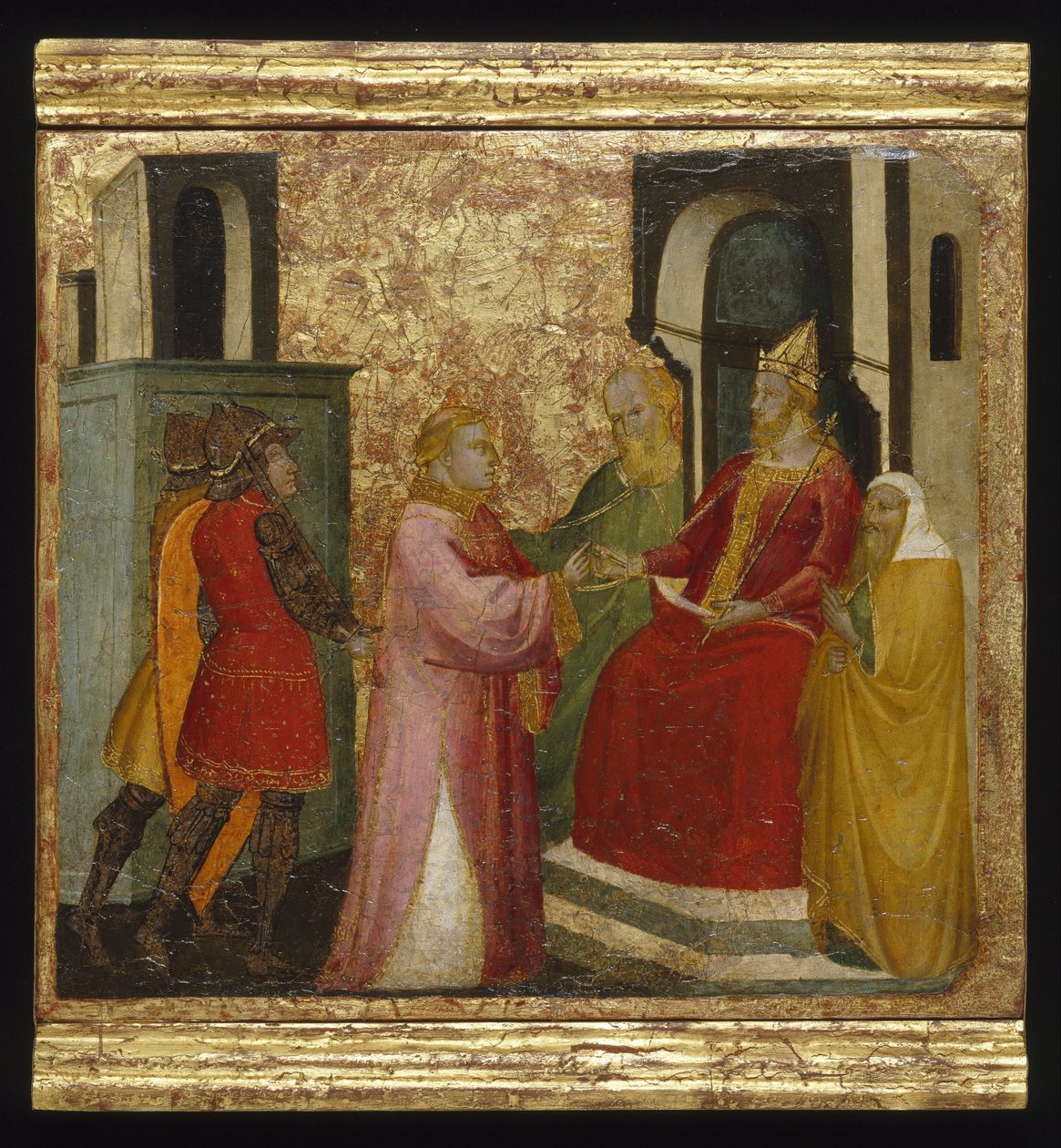Saint Lawrence Arraigned Before the Prefect Valerianus av Florentine Lorenzo di Niccolò