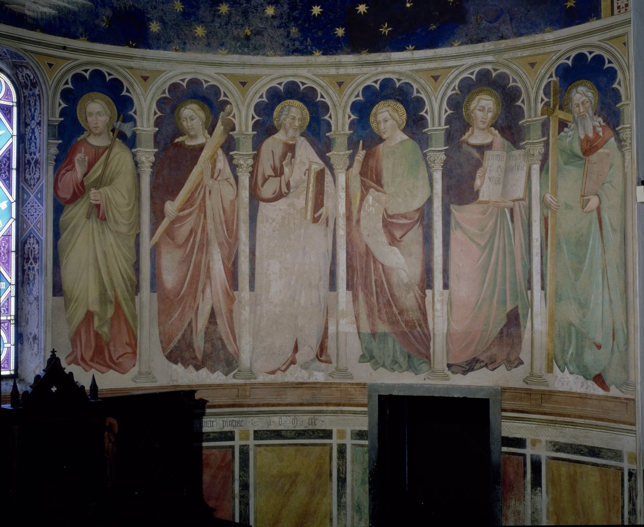 Sex apostlar, ca 1390 av Florentine School
