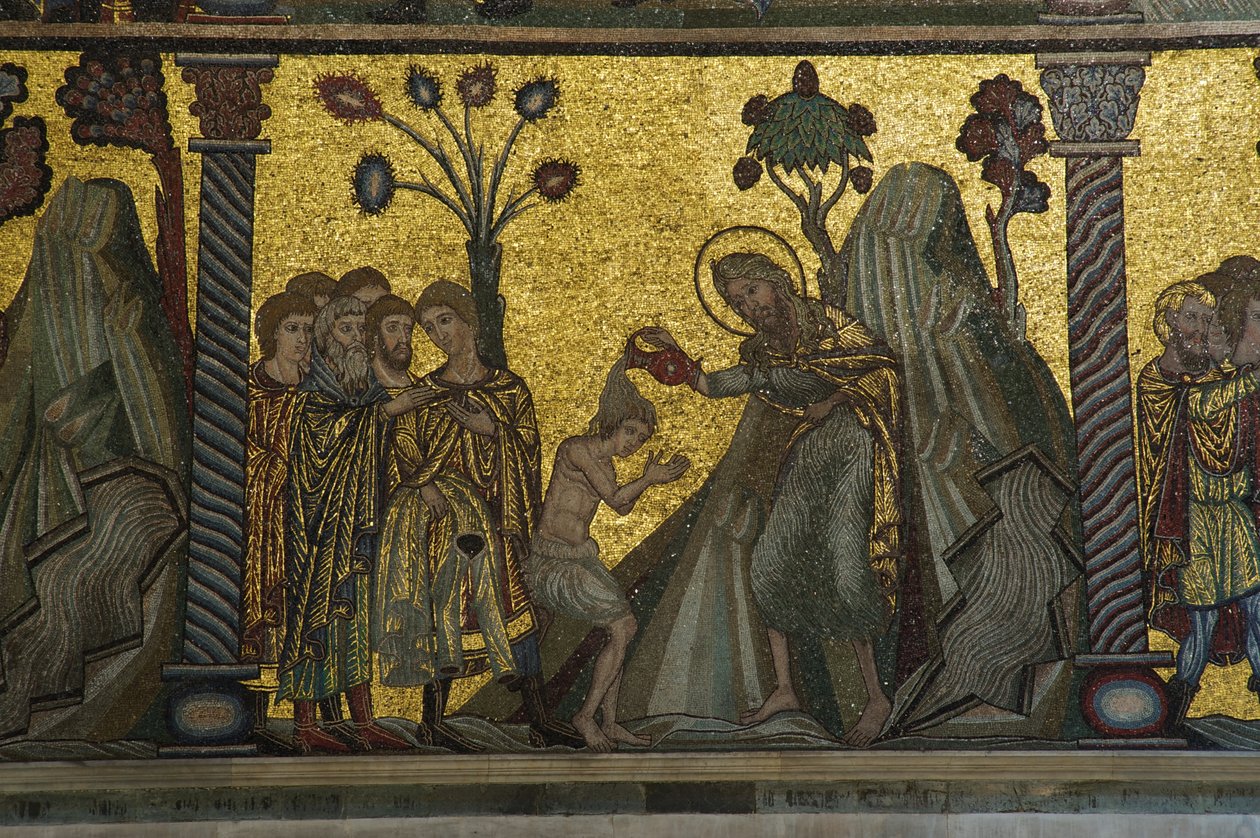 Kristi dop (mosaik) av Florentine School